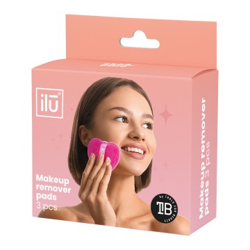 ilu Skincare Makeup Remover Pads - Hot Pink