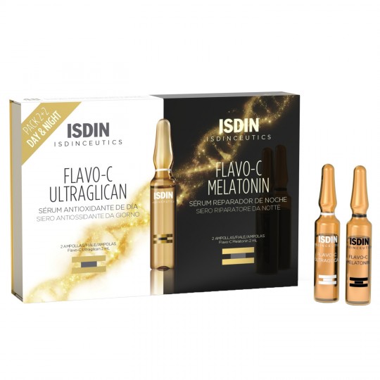 Isdin Isdinceutics Flavo-C Melatonin & Ultraglican Ampules Serum (4x2ml)